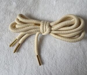 Cream Rope Belt with Gold Accents